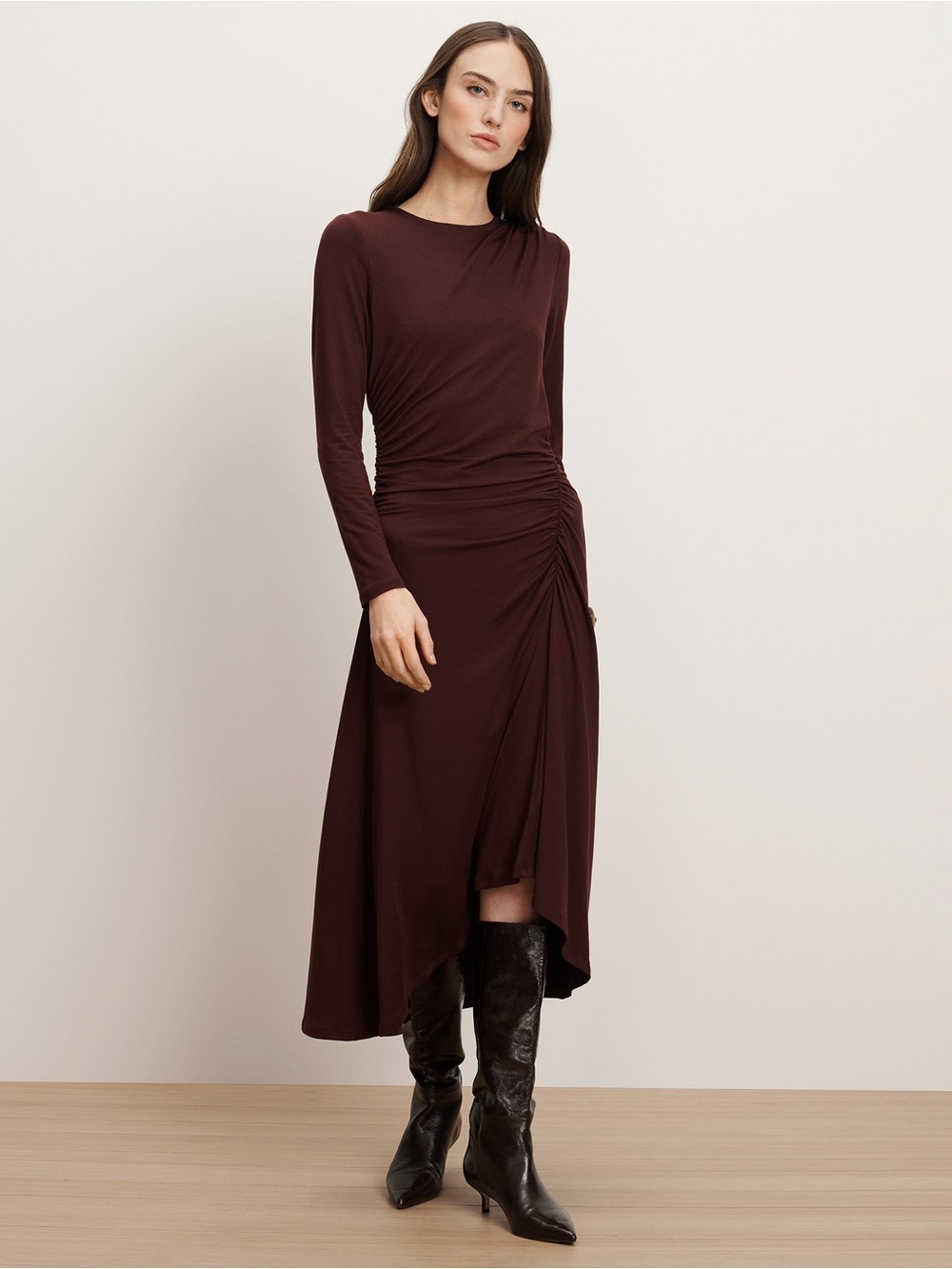 Veronica Beard Theodora Dress in Raisin NEW